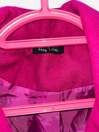 Cappotto fucsia doppio petto