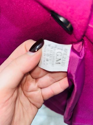 Cappotto fucsia doppio petto