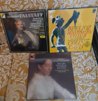 Lote 3 estuches precintados, vinilo, Lp, clasica.