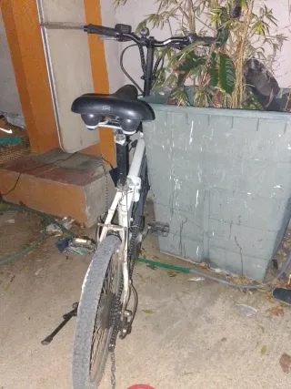 Bicicleta blanca plegable