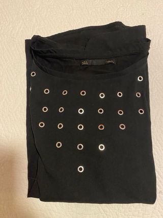 Camiseta Sfera Negra Manga 3/4 Talla L