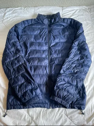 Chaqueta azul y americana gris