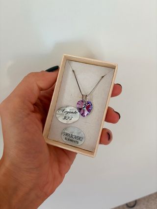 Collana cuore con elementi swaroski Argento 925