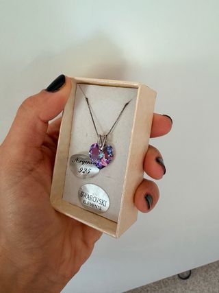 Collana cuore con elementi swaroski Argento 925