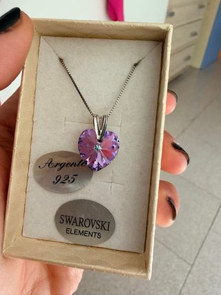 Collana cuore con elementi swaroski Argento 925