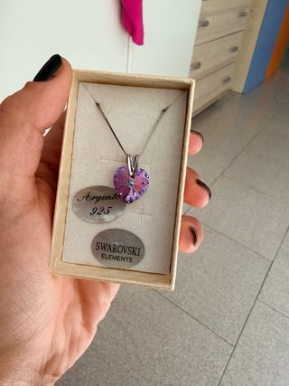 Collana cuore con elementi swaroski Argento 925
