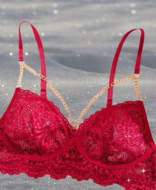 Conjunto lencería sexy encaje rojo