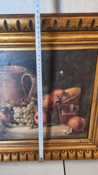 Cuadro óleo naturaleza muerta antiguo