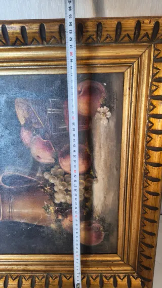 Cuadro óleo naturaleza muerta antiguo