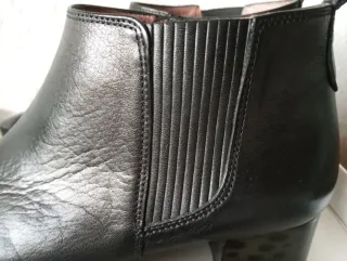 Botines Hispanitas Piel Negros Mujer