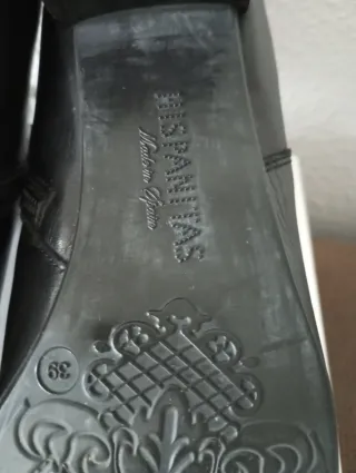 Botines Hispanitas Piel Negros Mujer