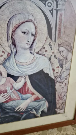 Lámina Virgen María Marco Madera