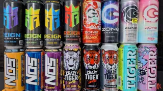 Latas Coleção de Bebida Energética