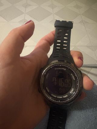 Reloj PANARS Negro NUEVO CON ETIQUETA