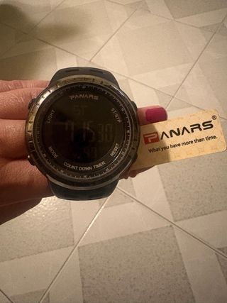 Reloj PANARS Negro NUEVO CON ETIQUETA