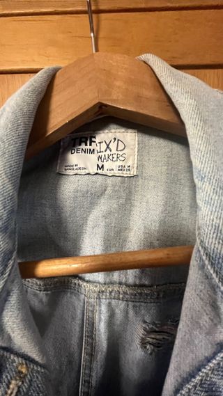 Giacca denim smanicata uomo