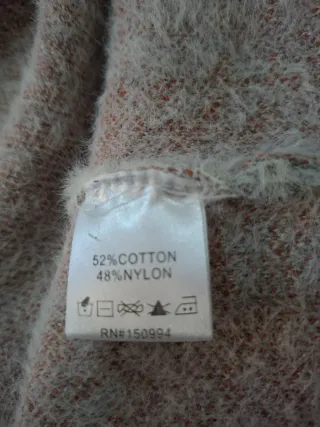 Jersey cuadros gris y blanco Talla L