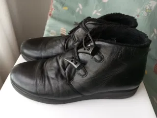 Botines piel negros mujer