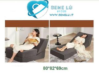 Poltrona Letto Pieghevole Grigia