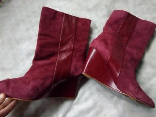 Botines ZARA terciopelo ROJO 38 Chollo!!
