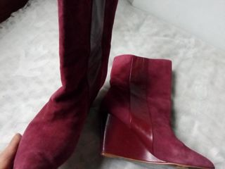 Botines ZARA terciopelo ROJO 38 Chollo!!