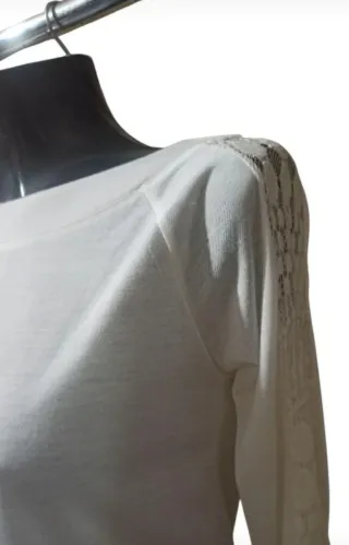 Camiseta blanca manga larga