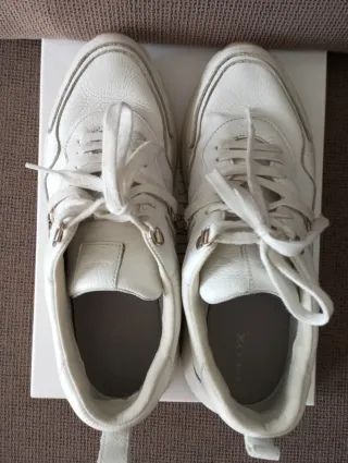 Zapatillas piel blancas mujer plataforma