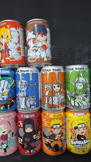 Latas coleção Ocean Bomb Personagens Anime