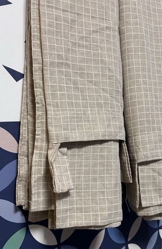 Pareja Cortinas Visillo Lino Topo/Beige