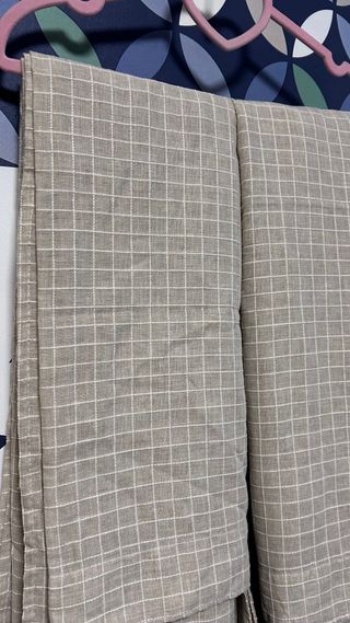 Pareja Cortinas Visillo Lino Topo/Beige