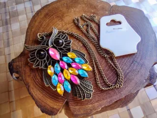 Gran Colgante Búho estilo Vintage Multicolor