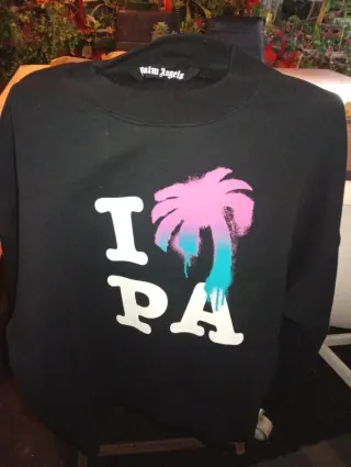 Sudadera Palm Angels I ♡ PA Negra