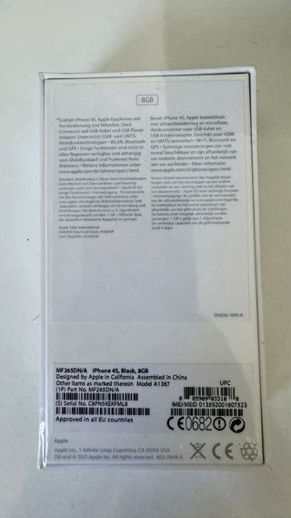 iPhone 4s 8GB sigillato di fabbrica nuovo