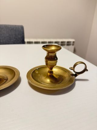 Candelabros de latón vintage (2 unidades)