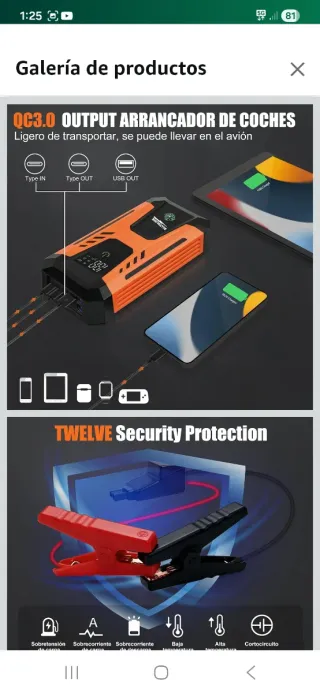 Arrancador de Baterías Coche 3000A 12V nuevo preci