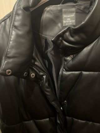 Chaleco polipiel negro talla 2XL