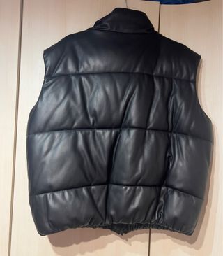 Chaleco polipiel negro talla 2XL