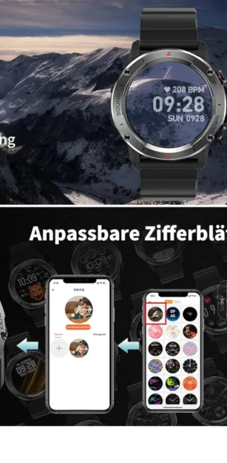 Smartwatch Pasonomi Negro/Plateado