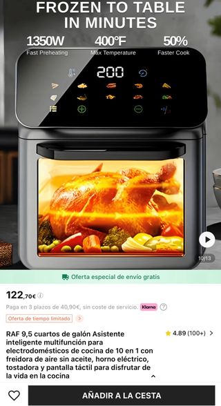 Freidora de aire / Horno multifunción