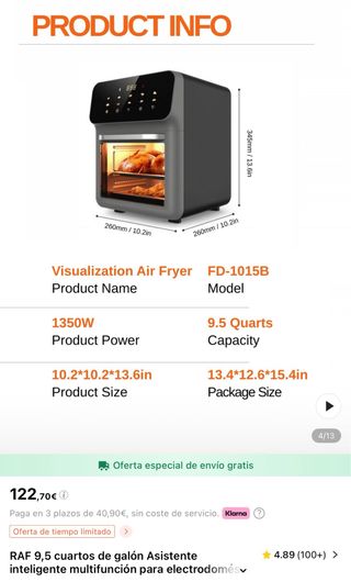 Freidora de aire / Horno multifunción