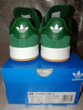 Adidas originales Campus Talla 35 Verde/Blanco