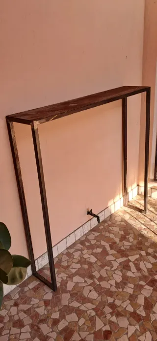 Tavolo console design industrial ferro