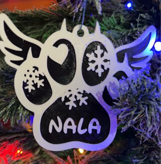 Adorno árbol Navidad pata de animal