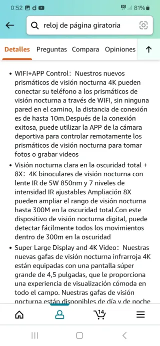 Binoculares Visión Nocturna Digital nuevo precinta