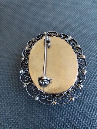 Broche Ovalado Petit Point Vintage