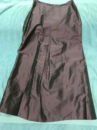 Falda larga marrón/morada