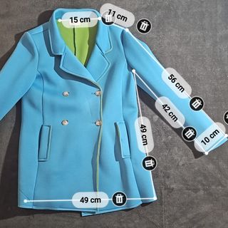 Cappottino SUSY MIX Doppiopetto Azzurro Tg. S