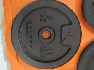 Discos Mancuernas 1kg y 5kg + Barras y Cierres