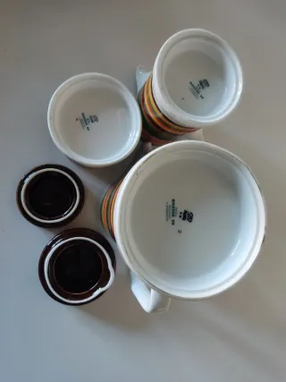 JUEGO DE CAFÉ VINTAGE PORCELANA BIDASOA 80