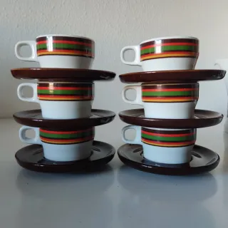 JUEGO DE CAFÉ VINTAGE PORCELANA BIDASOA 80